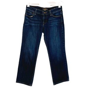 LUCKY BRAND Lola Ankle Crop Jean Women Size 8 Dark Wash Denim Preppy Spring
